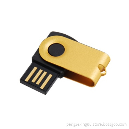 USB Flash Drive with USB 2.0 Transfer Rate, Gold Color Popular